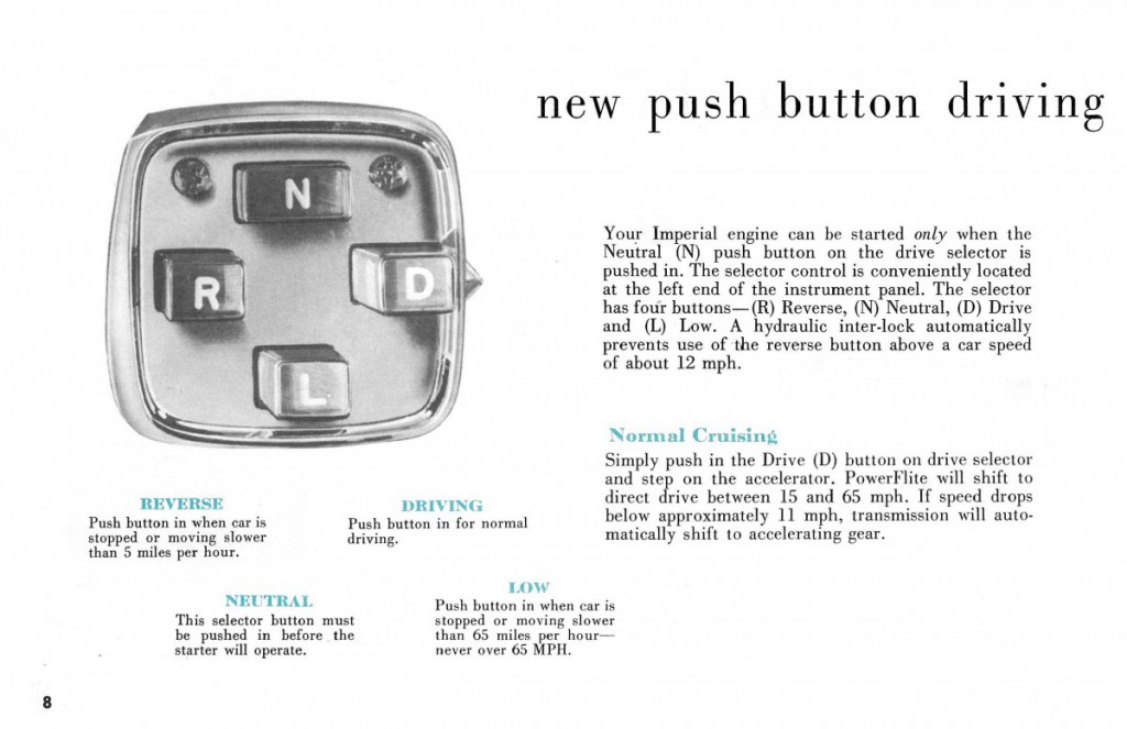 1956 Chrysler push-button transmission #3