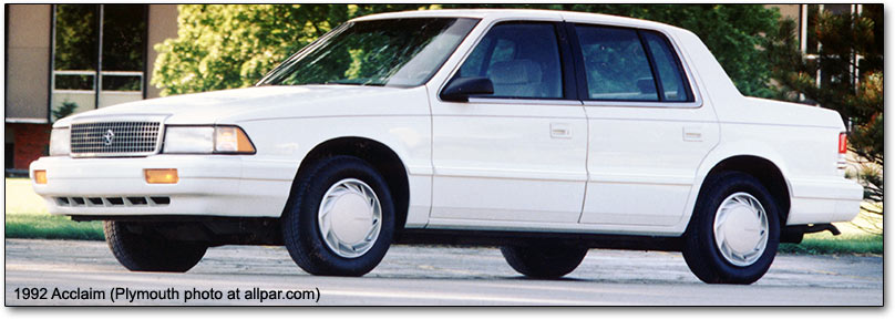 Chrysler acclaim 1992