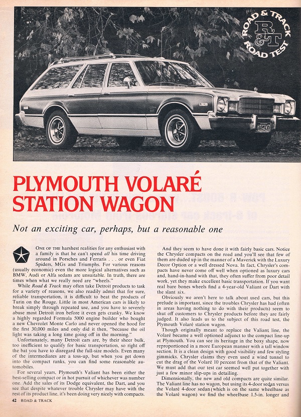 Vintage Review: Plymouth Volare, a 