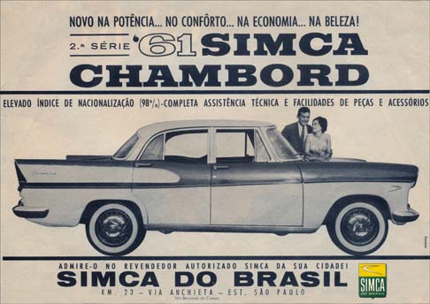 Automotive History: Simca Chambord, Brazil's First V8 - From Ford ...