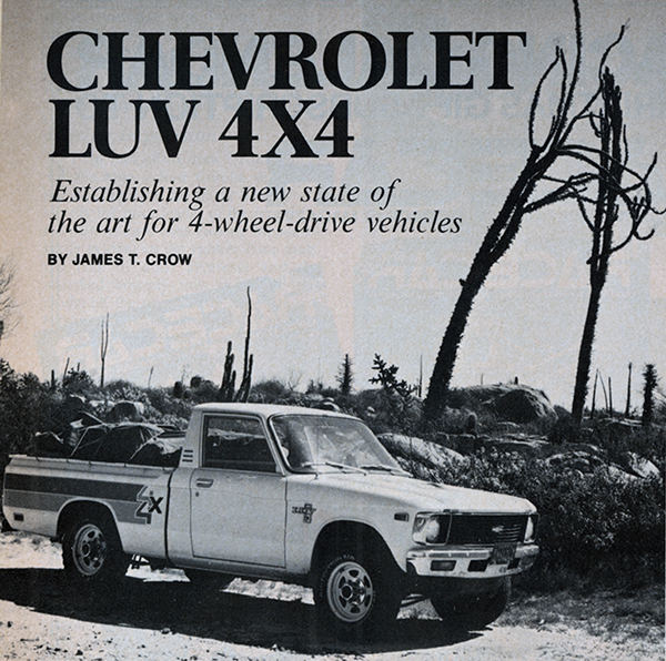 1979 Chevrolet Chevy LUV 4X4 Pickup Truck vintage print Ad