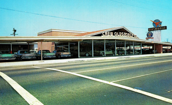 Vintage Dealer Postcards: Oldsmobile Dealers, 1958 to the '70s